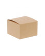 Recycled Natural Kraft Groove - 1 Piece Top Tuck Gift Box - 3 x 3 x 2"
