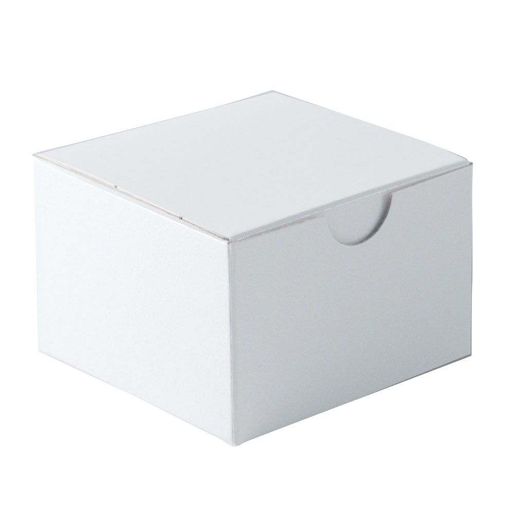 Gloss White - 1 Piece Top Tuck Gift Box - 8-1/2 x 8-1/2 x 2"