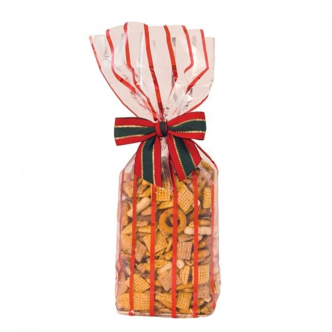 True Red Bandelette - Hard Bottom Candy Bag - 3-1/4 x 2 x 12"