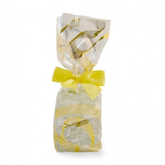 Ribambelle Cafe - Gold - Hard Bottom Candy Bag - 2-5/8 x 1-7/8 x 10-1/4"