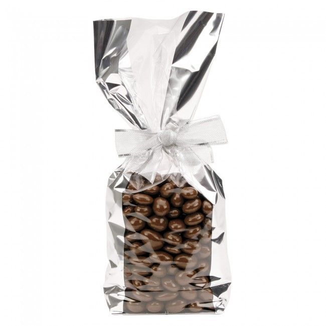 Wide Band Silver - Hard Bottom Candy Bag - 3-1/4 x 2 x 12"