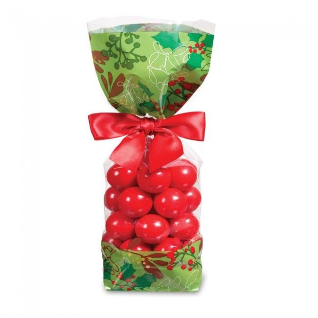 Wishes Green - Hard Bottom Candy Bag - 2-1/8 x 1-3/4 x 8-1/2"