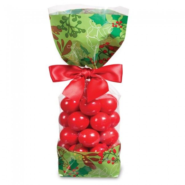 Wishes Green - Hard Bottom Candy Bag - 2-5/8 x 1-7/8 x 10-1/4"
