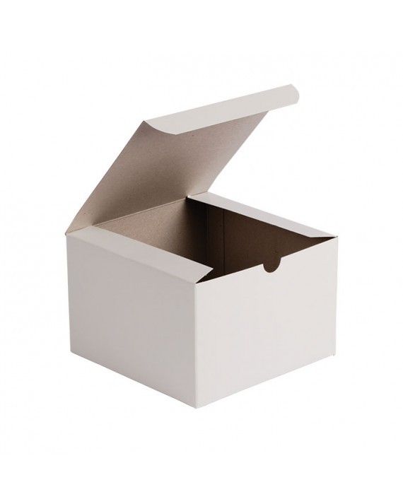 Gloss White - 1 Piece Top Tuck Gift Box - 6 x 6 x 4"