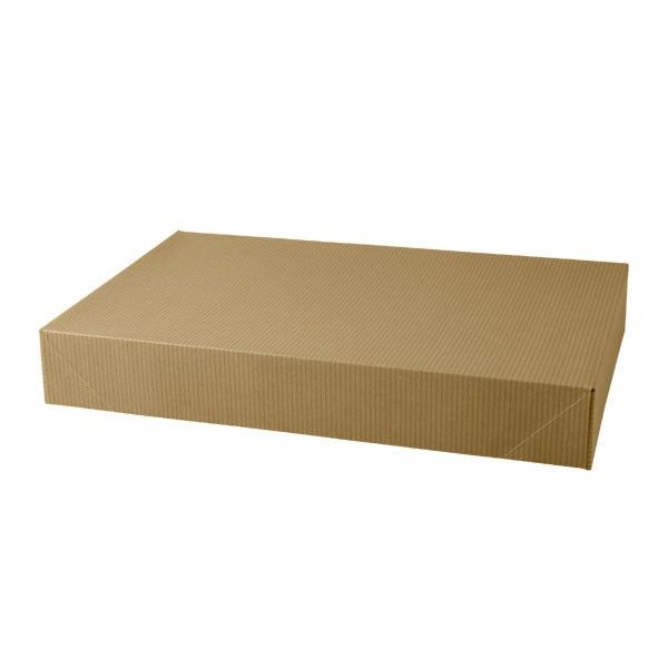 Recycled Natural Kraft Groove - Apparel Box - 17 x 11 x 2-1/2"