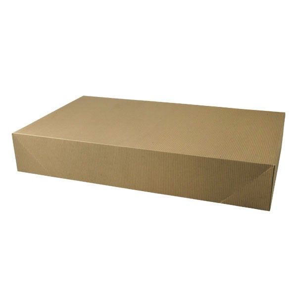 Recycled Natural Kraft Groove - Apparel Box - 24 x 14 x 4"