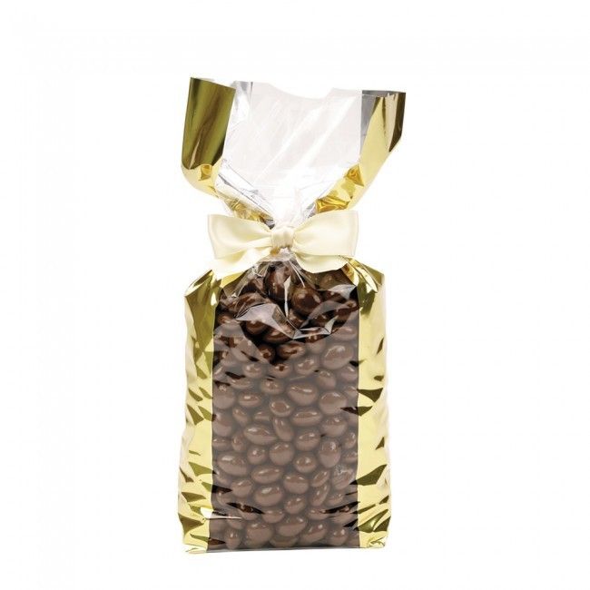 Wide Band Gold - Hard Bottom Candy Bag - 3-1/4 x 2 x 12"