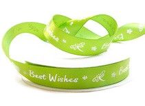 Best Wishes - Greeting Ribbon - 5/8" x 25 Yards