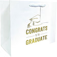 Grad White - Gift Bag - 12-1/2 x 5 x 10"