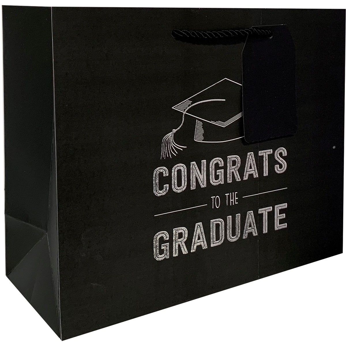 Grad Black - Gift Bag - 12-1/2 x 5 x 10"