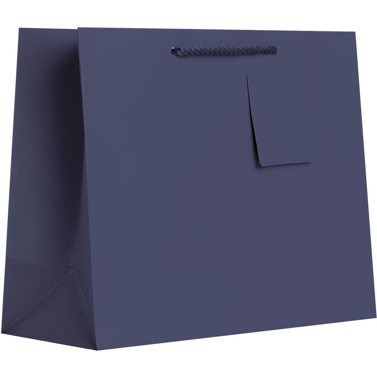 Navy Matte - Gift Bag w/Tag - 12-1/2 x 5 x 10"