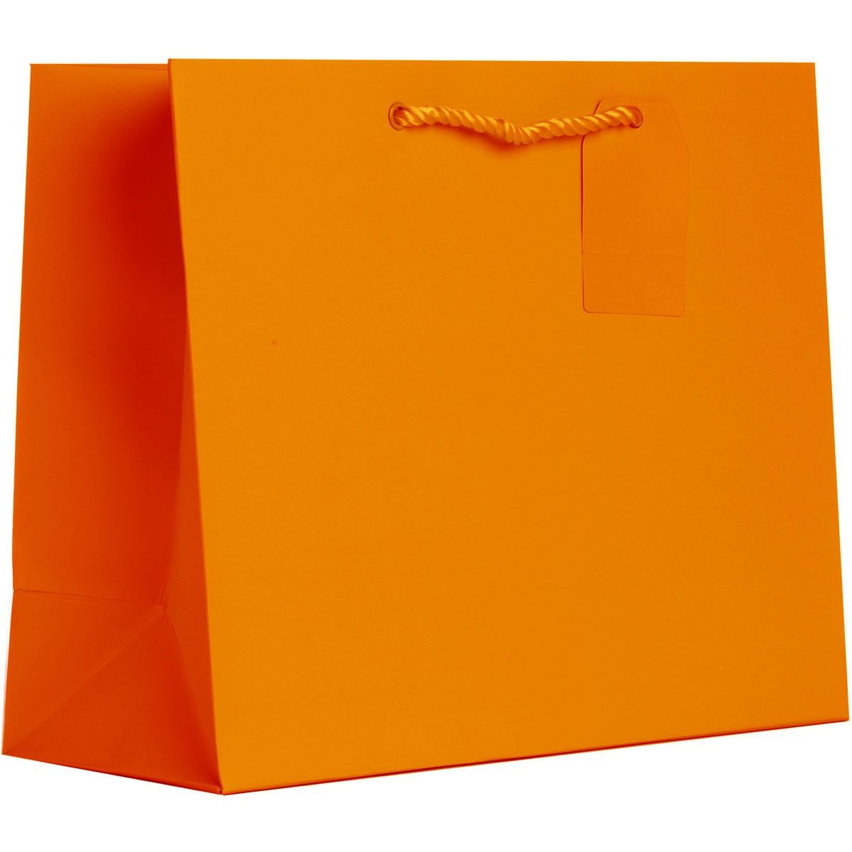 Orange Matte - Gift Bag w/Tag - 12-1/2 x 5 x 10"