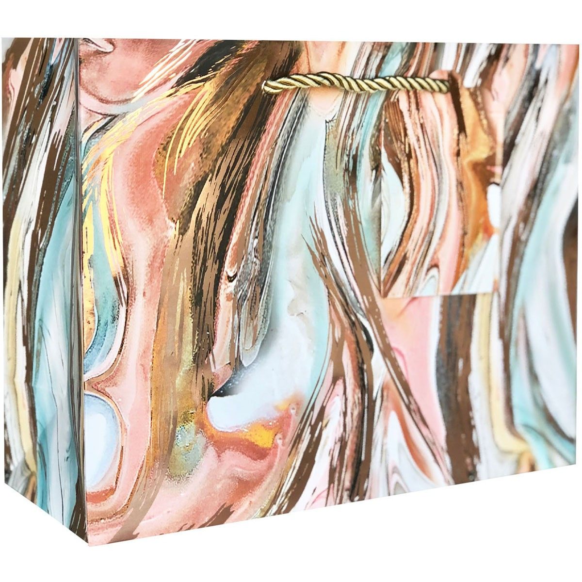Marbleized Magic Bronze - Gift Bag - 10 x 4 x 8"