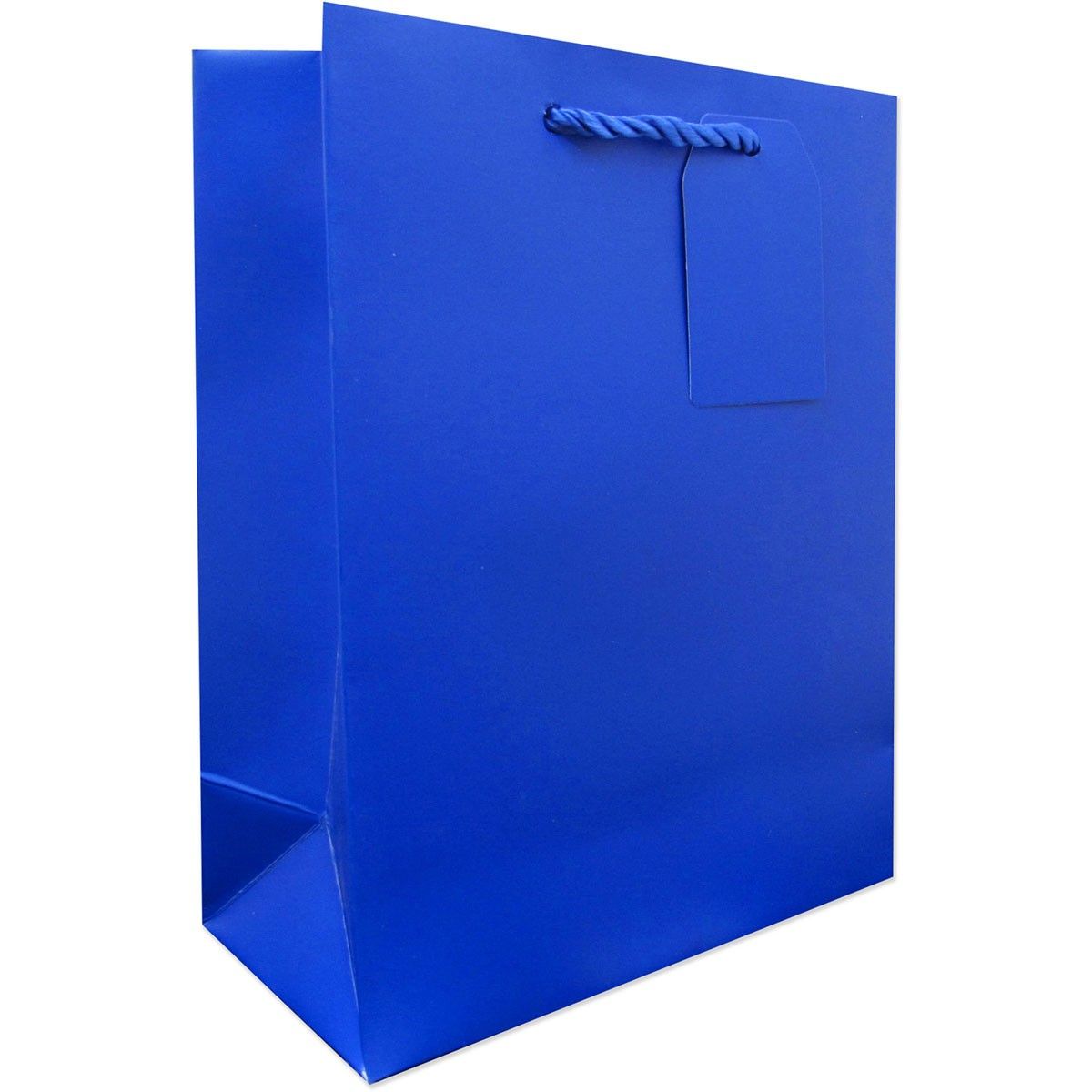 Matte Royal - Gift Bag w/Tag - 8 x 4 x 10"