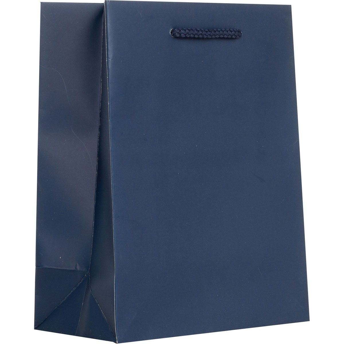 Matte Navy - Gift Bag w/Tag - 8 x 4 x 10"