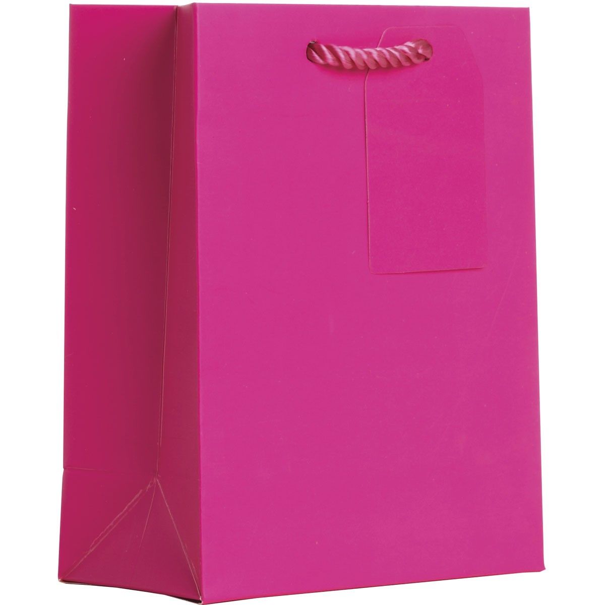 Matte Magenta - Gift Bag w/Tag - 6 x 3 x 7-1/2"