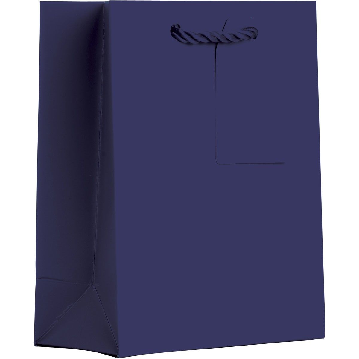 Matte Navy - Gift Bag w/Tag - 6 x 3 x 7-1/2"