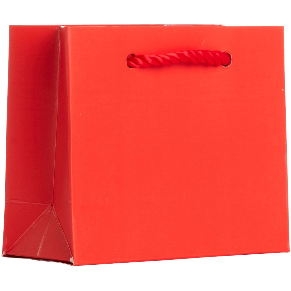 Matte Red - Gift Bag w/Tag - 5 x 2 x 4"