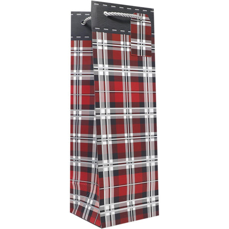 Authentic Plaid - Wine Bag - 4-1/2 x 4-1/2 x 14"