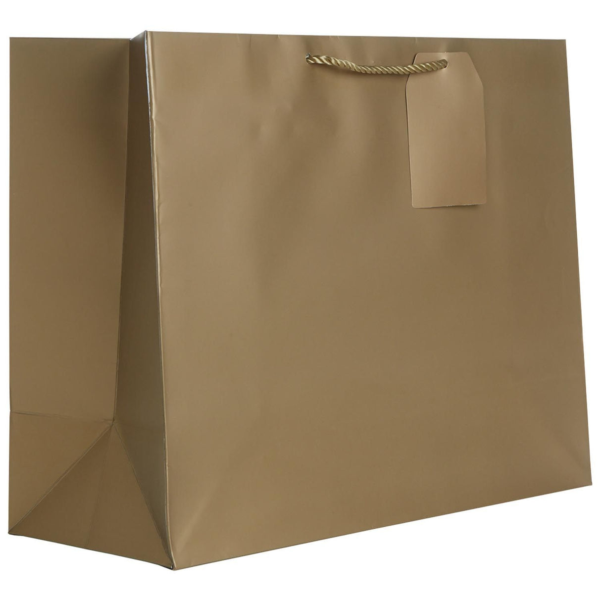 Matte Metallic Gold - Gift Bag w/Tag - 17-1/2 x 7 x 14"