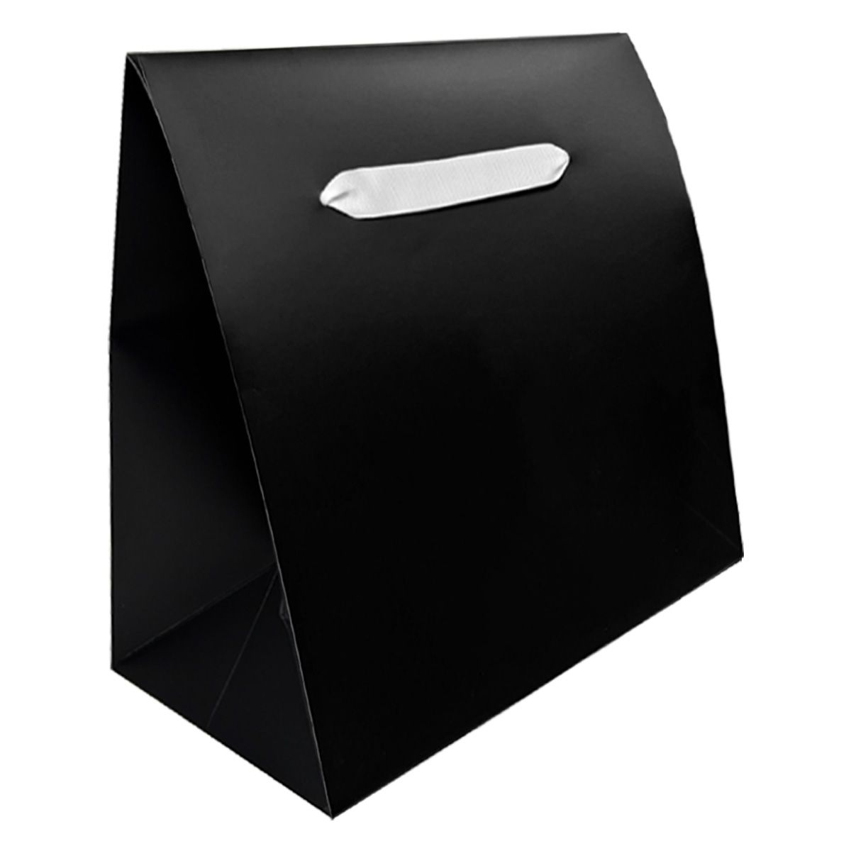 Black - Geo Luxe Euro Tote - 9.75 x 5.25 x 9.5"