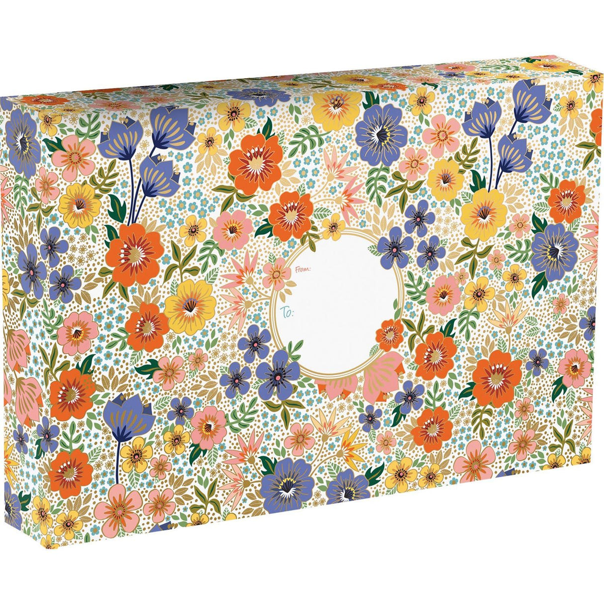 Golden Floral - Theme Mailing Box - 18 x 3 x 12"