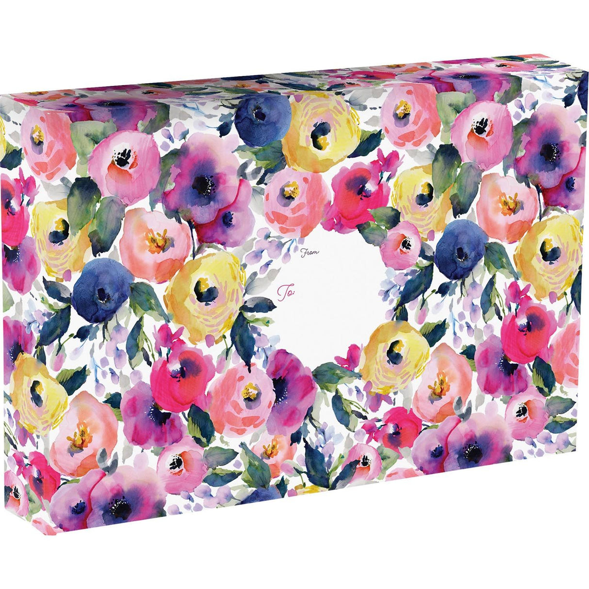 Watercolor Flowers - Theme Mailing Box - 18 x 3 x 12"