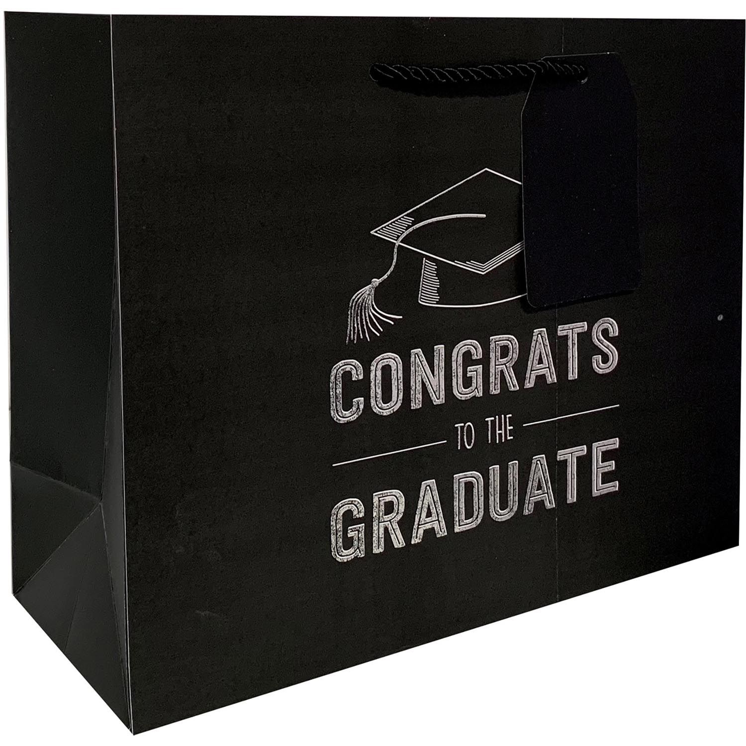 Grad Black - Gift Bag - 12-1/2 x 5 x 10"