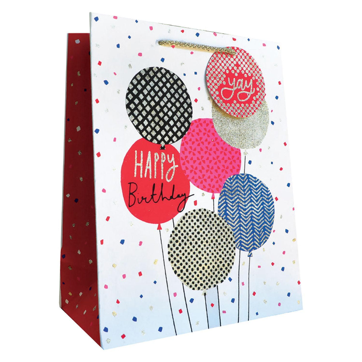 Birthday Balloons - Gift Bag - 10 x 5 x 12-1/2"