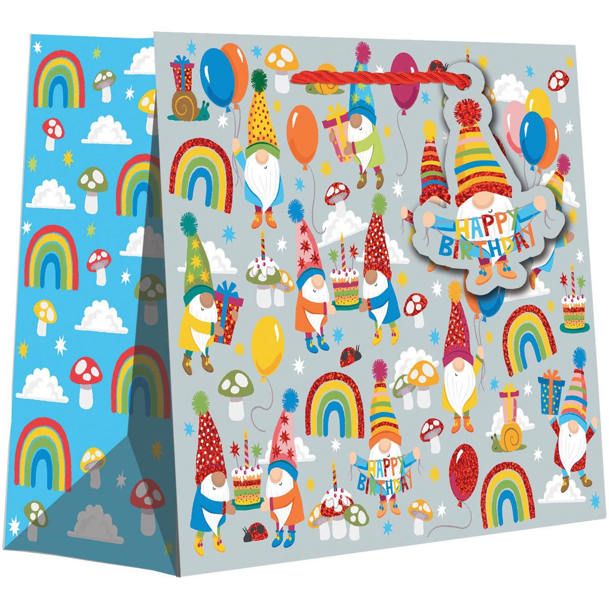 Birthday Gnomes - Gift Bag - 12-1/2 x 5 x 10"