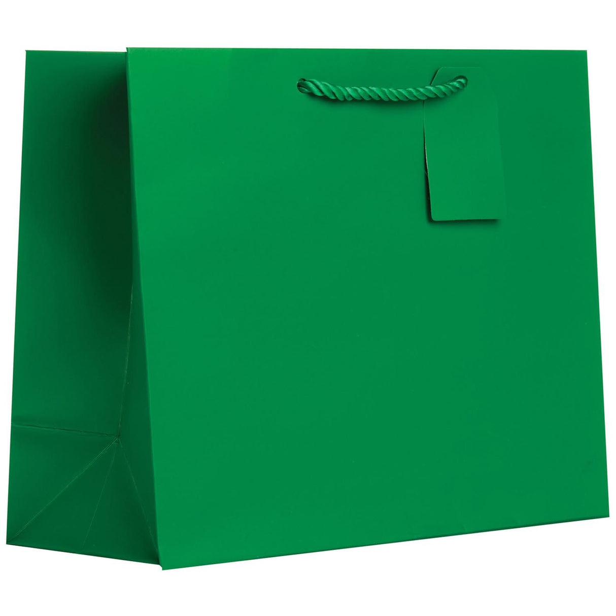 Matte Green - Gift Bag w/Tag - 12-1/2 x 5 x 10"