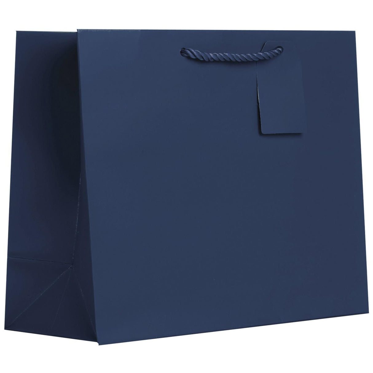 Navy Matte - Gift Bag w/Tag - 12-1/2 x 5 x 10"