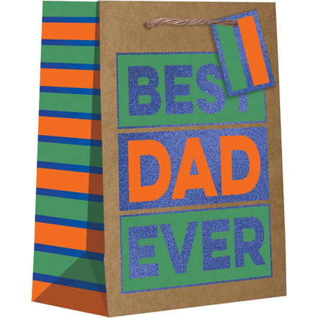 Best Dad - Gift Bag - 8 x 4 x 10"