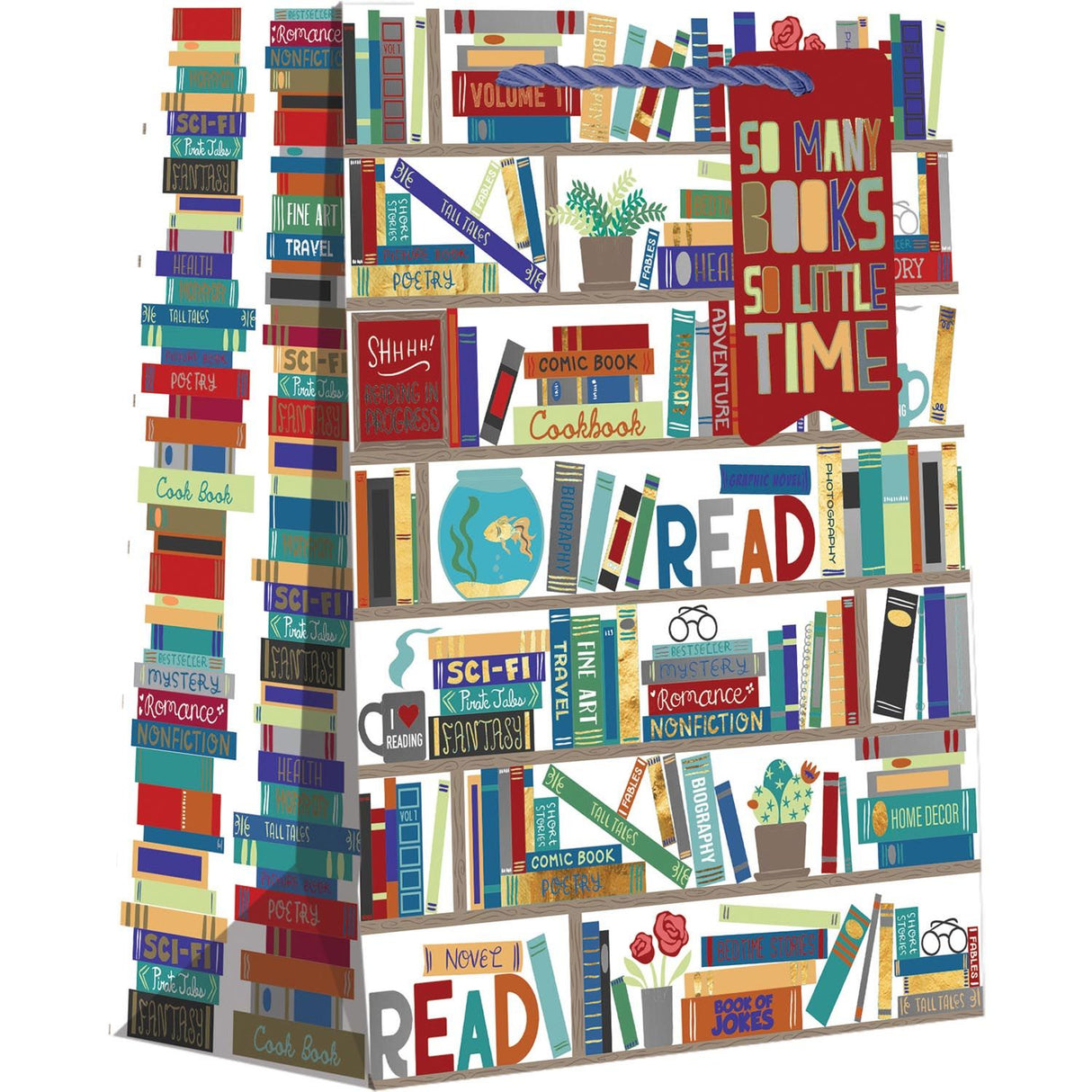 Books - Gift Bag - 8 x 4 x 10"