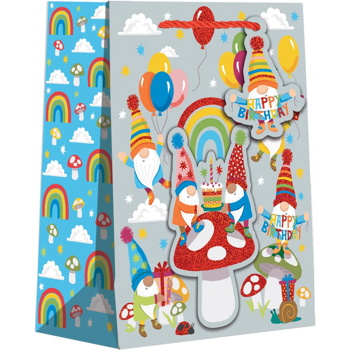 Birthday Gnomes - Gift Bag - 8 x 4 x 10"
