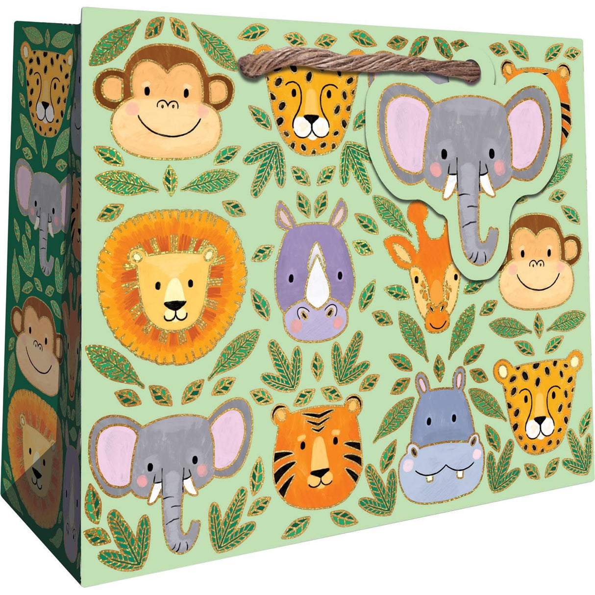 Jungle Animals - Gift Bag - 10 x 4 x 8"
