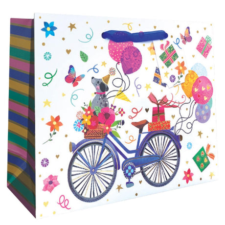 Birthday Bicycles - Gift Bag - 10 x 4 x 8"