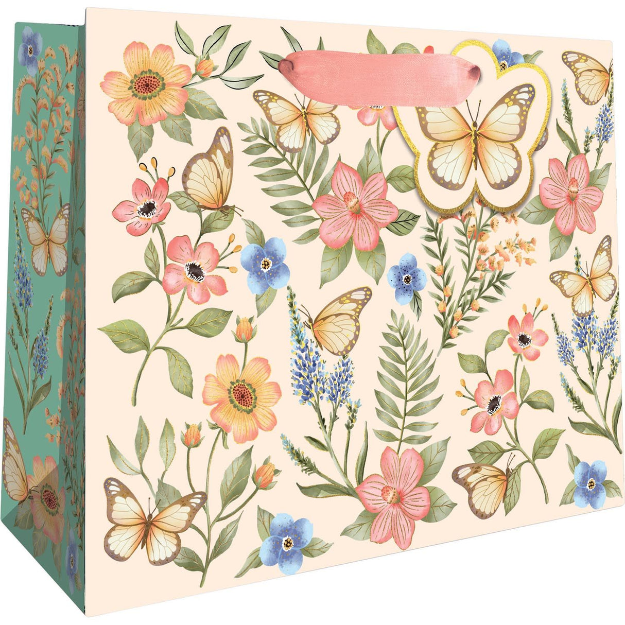 Butterfly Floral - Gift Bag - 10 x 4 x 8"