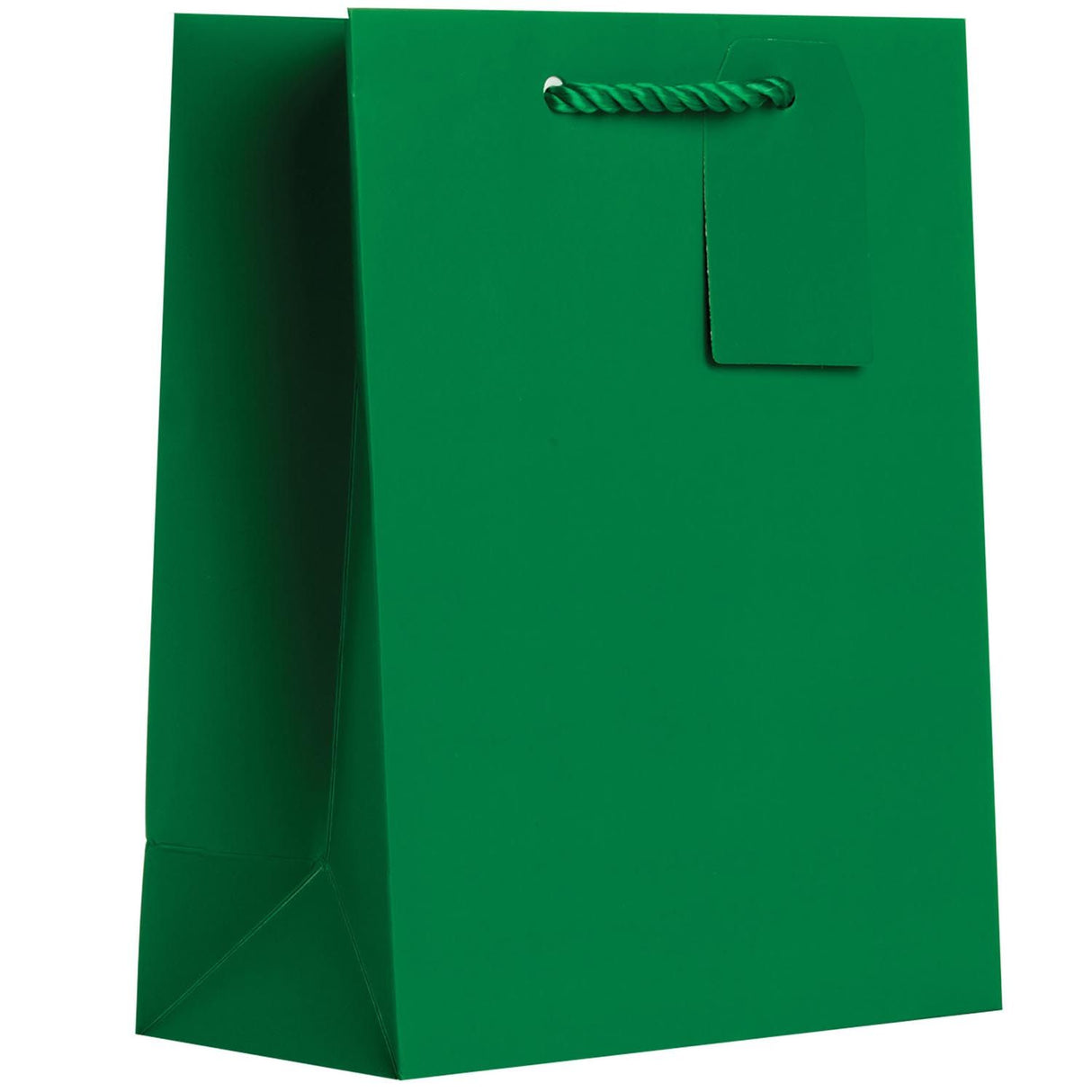 Matte Green - Gift Bag w/Tag - 8 x 4 x 10"