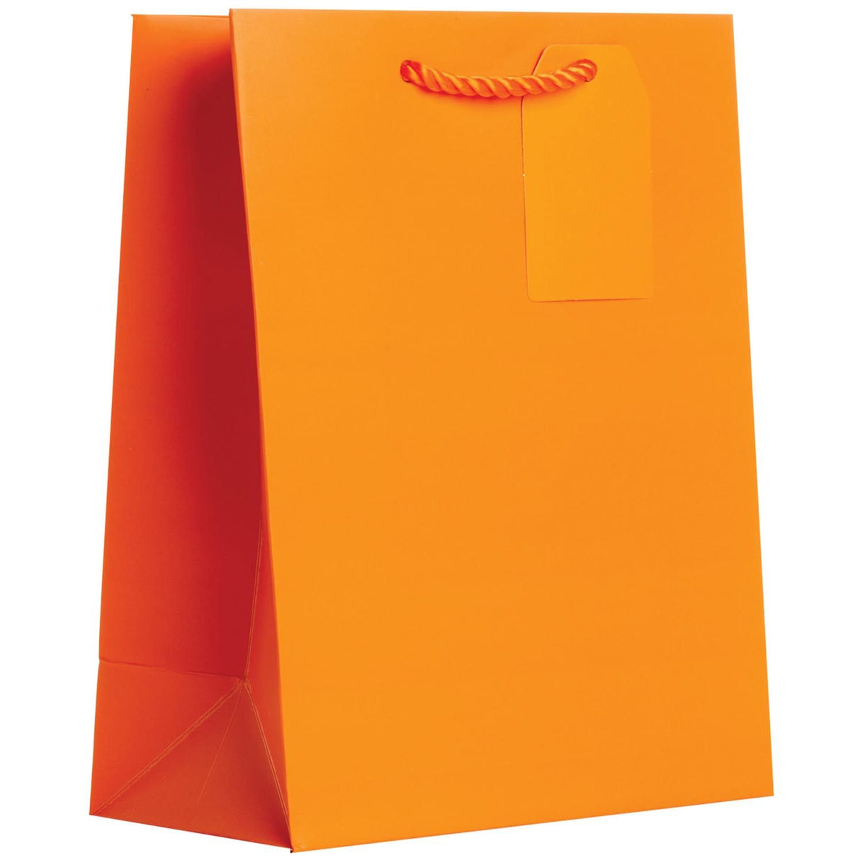 Matte Orange - Gift Bag w/Tag - 8 x 4 x 10"