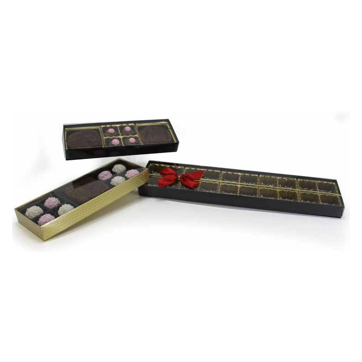 Black Clear Lid Rigid Candy Boxes
