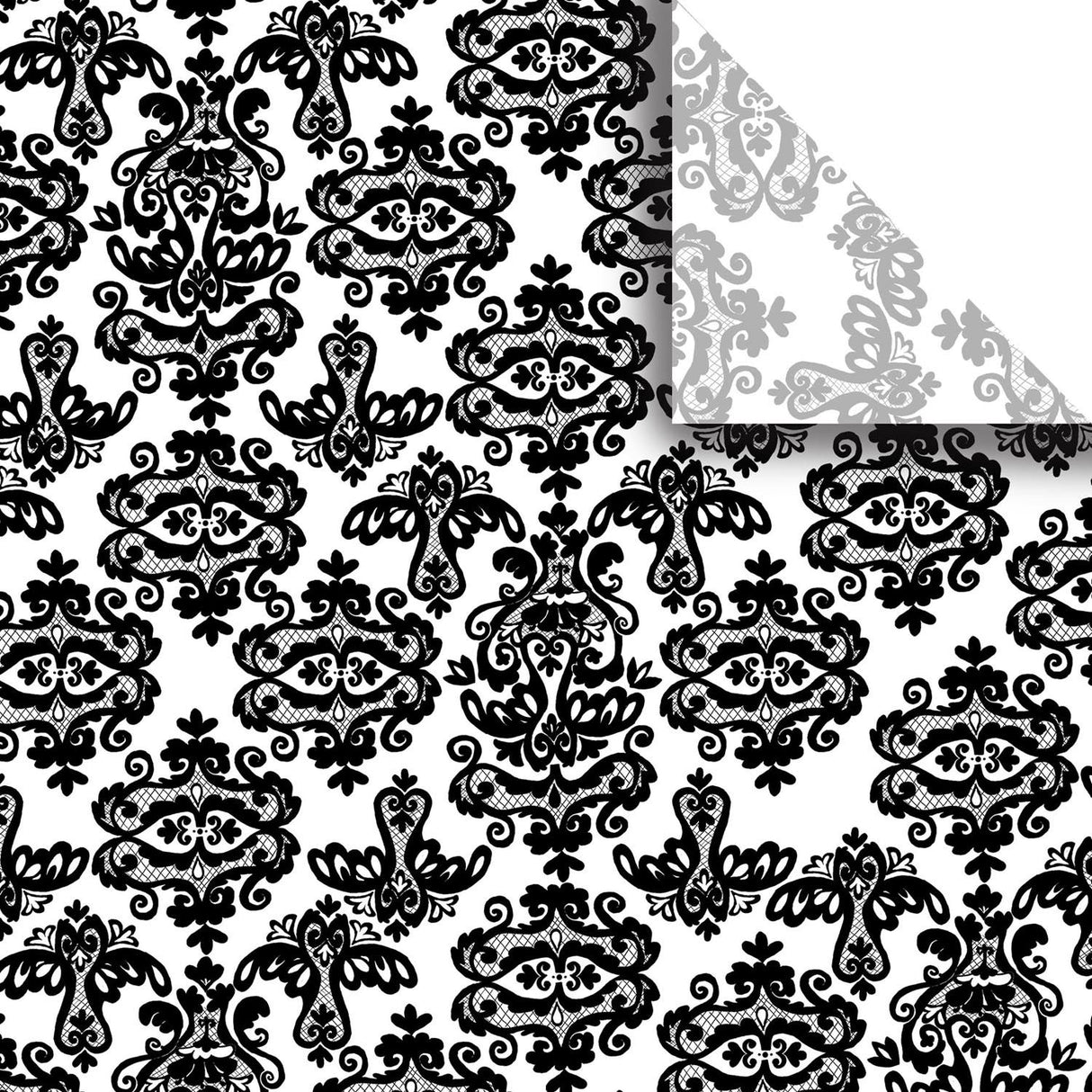 Black Damask - Gift Tissue - 20 x 30"