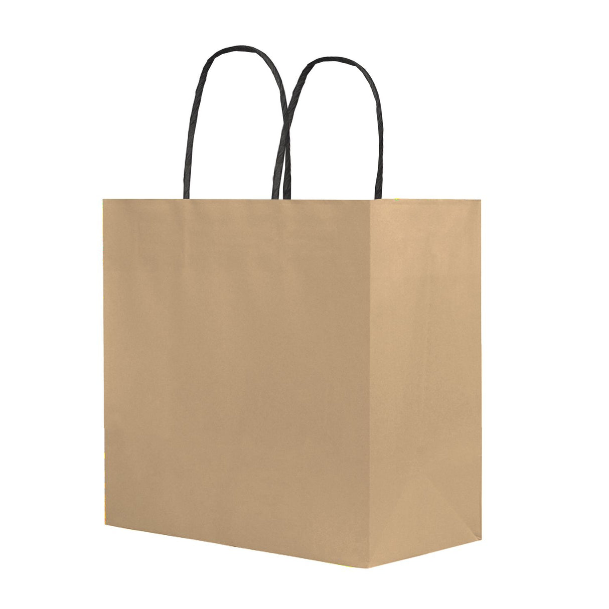 Brown Kraft - Smooth Top Egde Shopping Bag - 10 x 5 x 10"