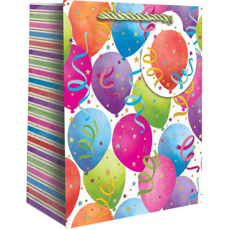 Balloon White - Gift Bag - 6 x 3 x 7-1/2"