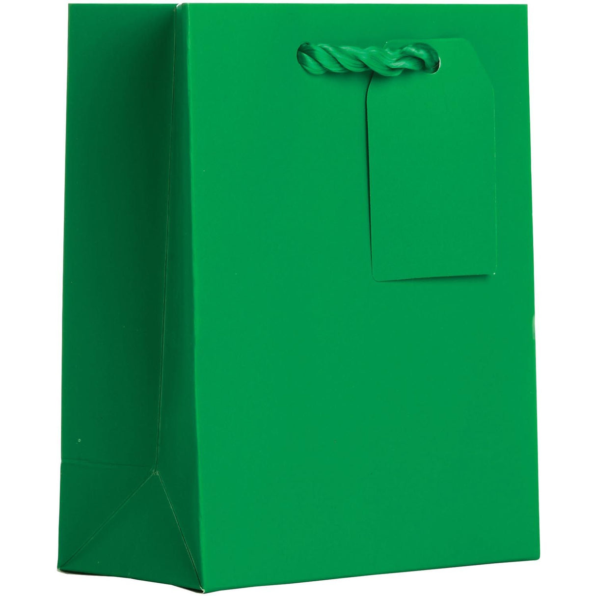 Matte Green - Gift Bag w/Tag - 6 x 3 x 7-1/2"