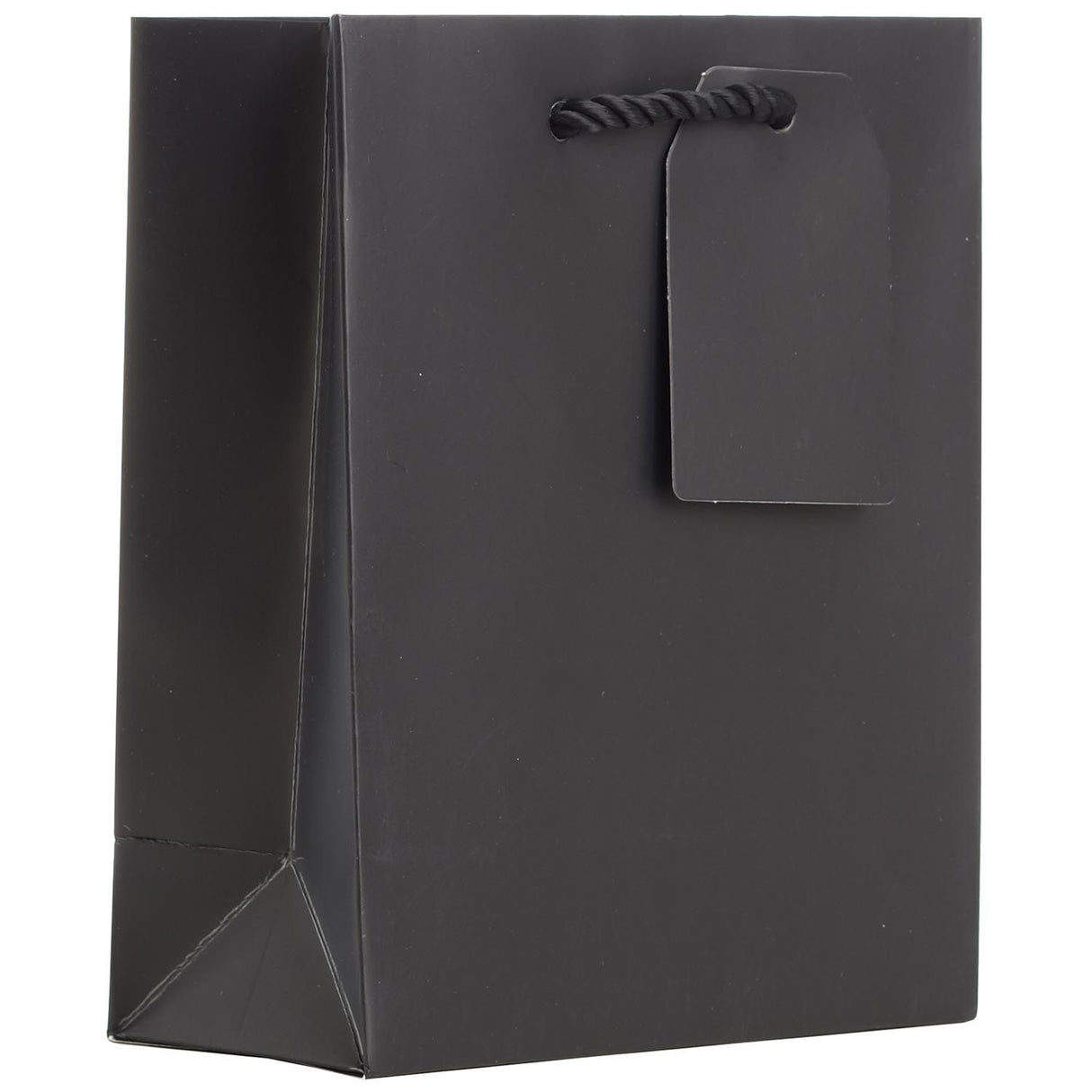 Matte Black - Gift Bag w/Tag - 6 x 3 x 7-1/2"