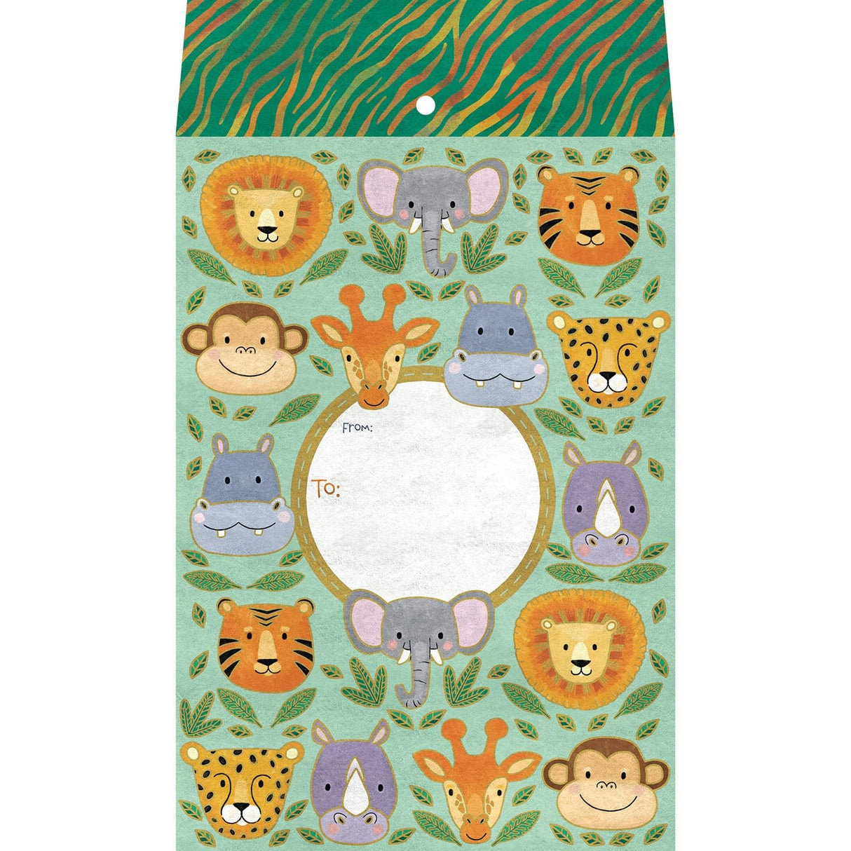 Jungle Animals - Theme Mailing Envelope - 6 x 1/2 x 9-1/2"