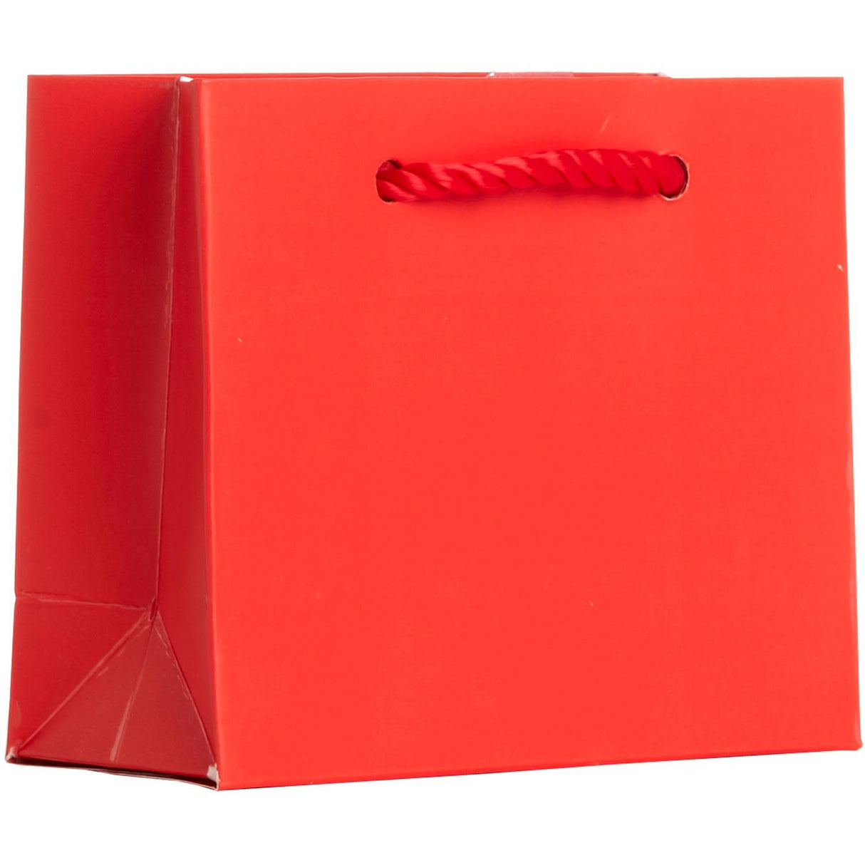 Matte Red - Gift Bag w/Tag - 5 x 2 x 4"