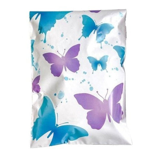 Butterfly Purple Turquoise Poly Mailers Size 10x13 Colorful Shipping Bags