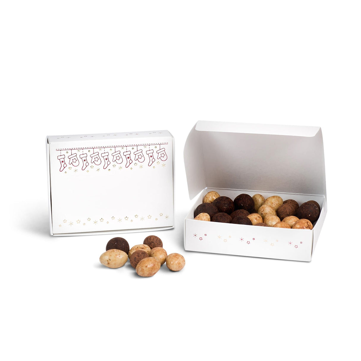 Stockings & Mittens - Die Cut Candy Box - (1/4 lb) 4-9/16 x 3-9/16 x 1-1/4"